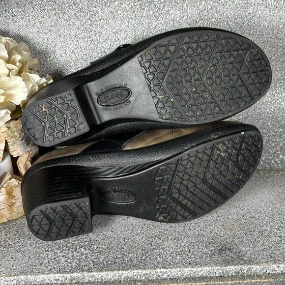 KLOGS Leather Embossed Clogs Mules Slip On Size 8 - Picture 6 of 6